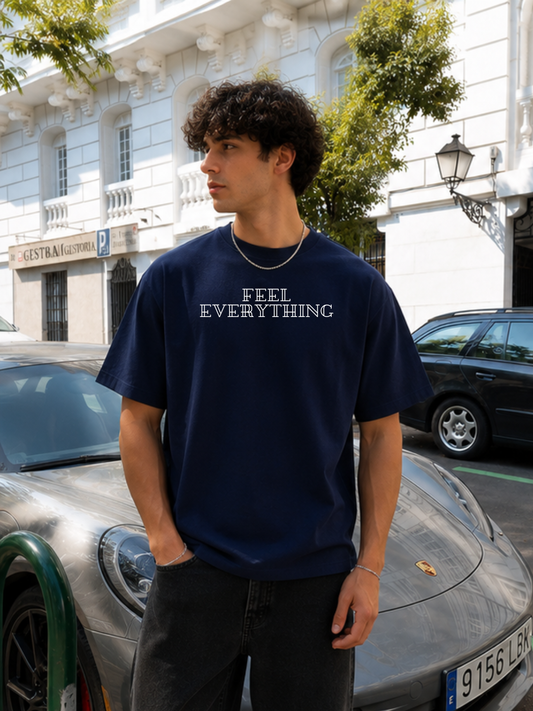 Feel Everything Oversized Boxy-Fit T-Shirt for Men