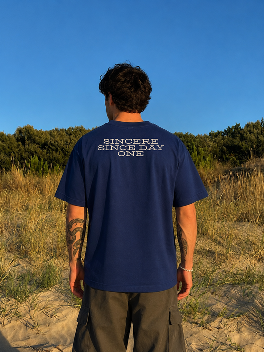 VAIREN "Heart Felt" Oversized T-Shirt – Midnight Navy