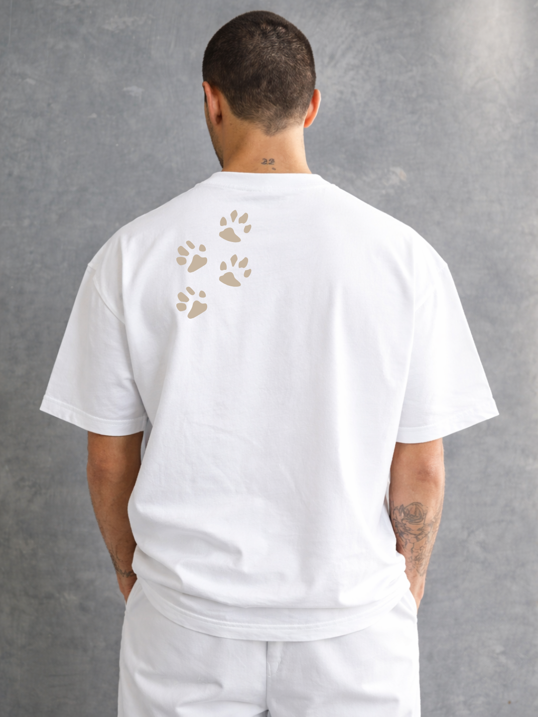 Meowtakeover Oversized Boxy-Fit T-Shirt for Men – White