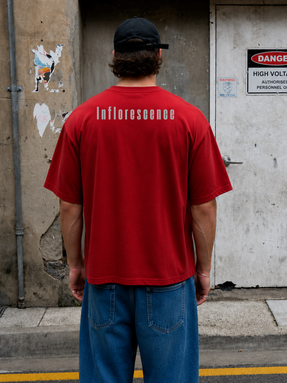 VAIREN "Petrichor" Oversized T-Shirt – Crimson Red