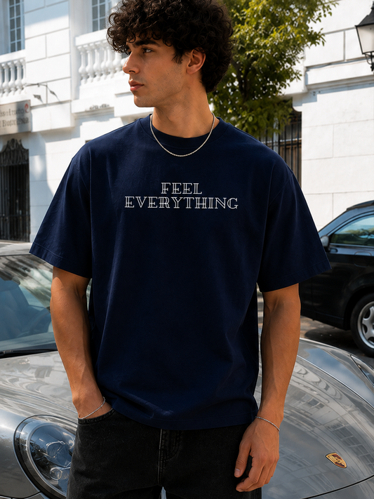 Feel Everything Oversized Boxy-Fit T-Shirt for Men