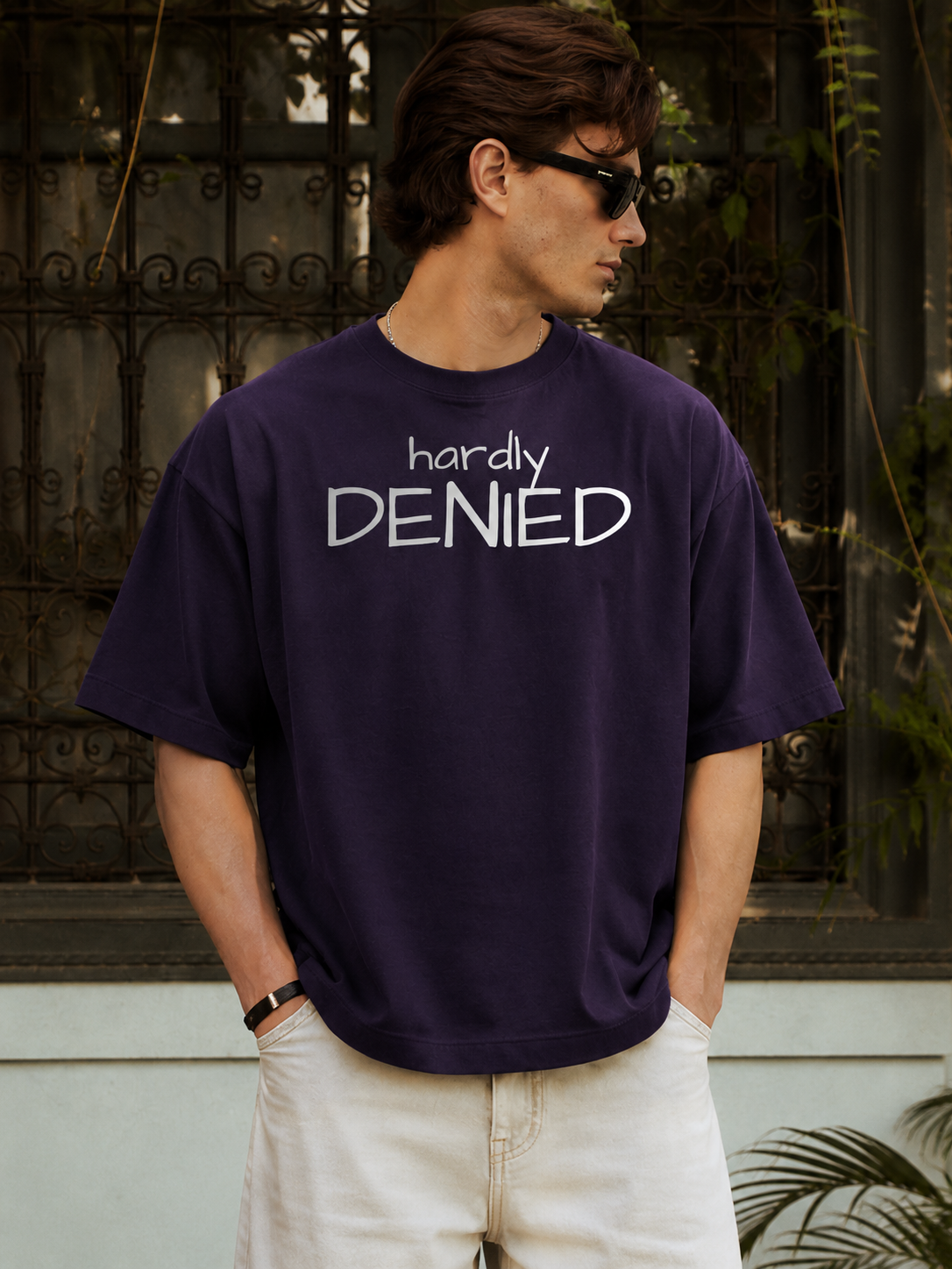 Hardly Denied Oversized T-Shirt – Midnight Purple