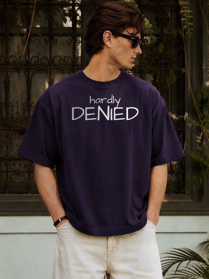 Hardly Denied Oversized T-Shirt – Midnight Purple
