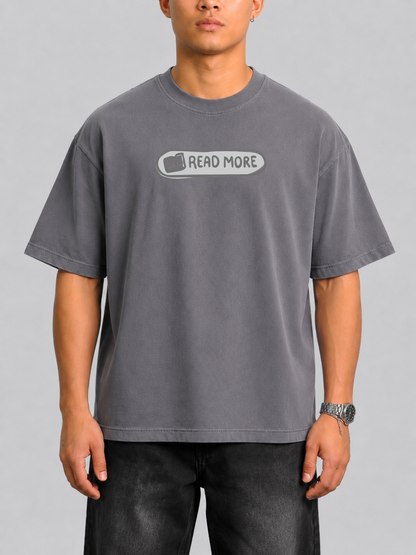 Read More Oversized T-Shirt – Washed Grey