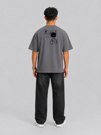 Read More Oversized T-Shirt – Washed Grey