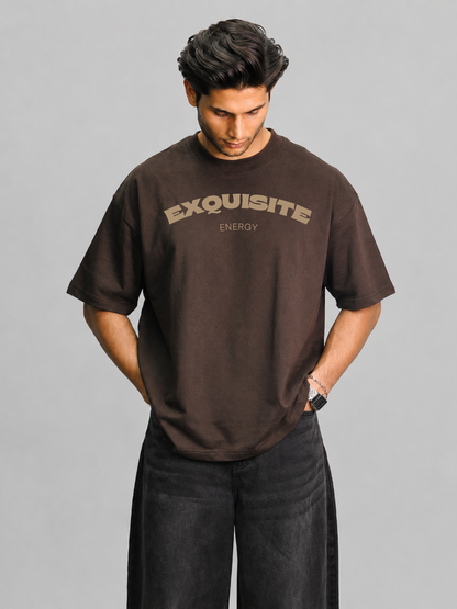 Exquisite Energy Oversized T-Shirt – Dark Truffle