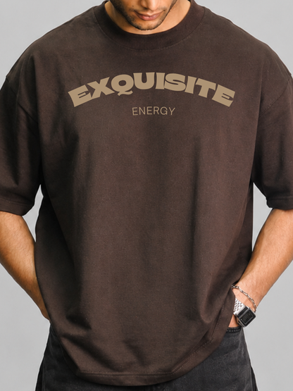 Exquisite Energy Oversized T-Shirt – Dark Truffle