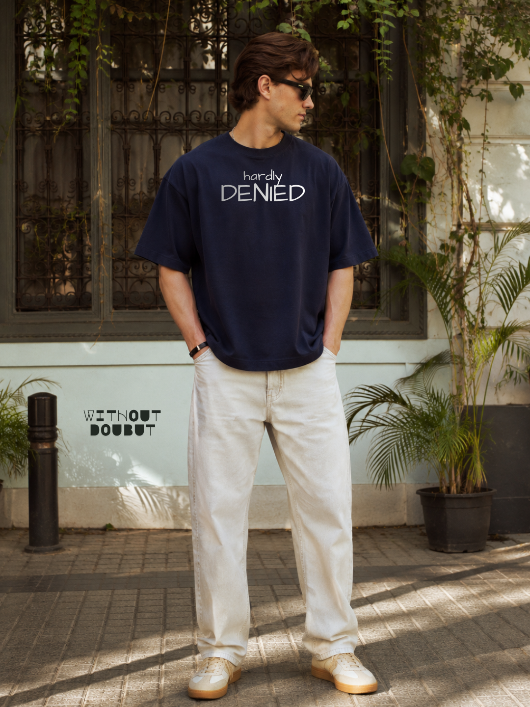 Hardly Denied Oversized T-Shirt – Navy