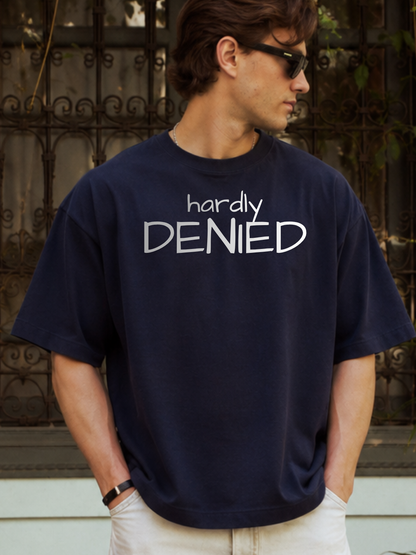 Hardly Denied Oversized T-Shirt – Navy