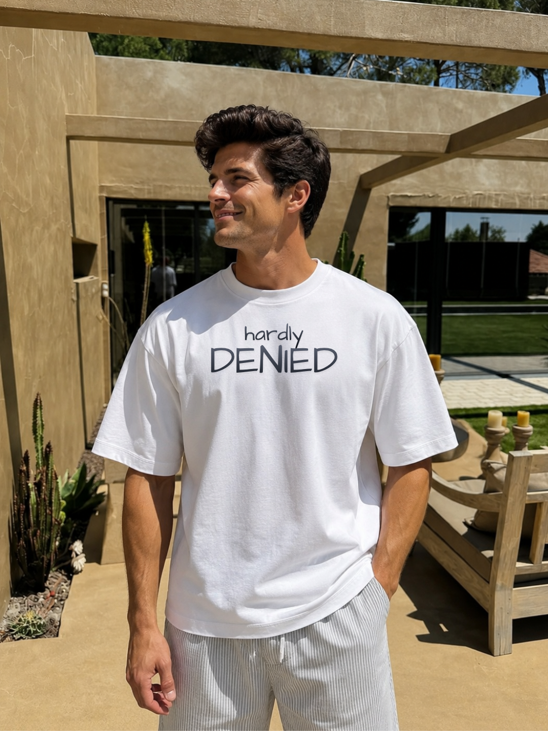 Hardly Denied Oversized T-Shirt – Classic White
