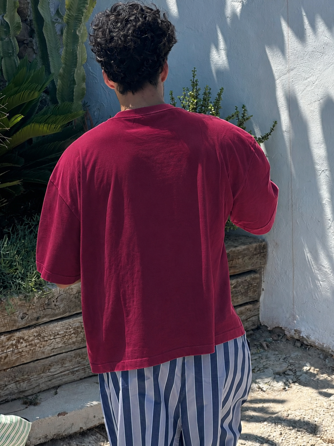ALGORIZZMM Oversized T-Shirt – maroon