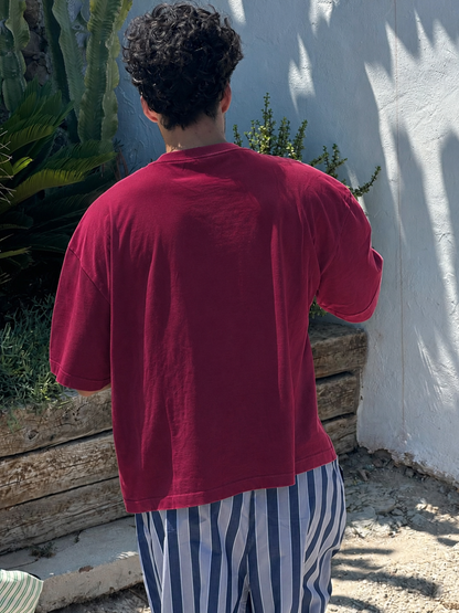 ALGORIZZMM Oversized T-Shirt – maroon