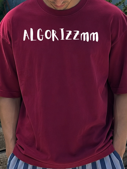 ALGORIZZMM Oversized T-Shirt – maroon