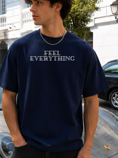 Feel Everything Oversized Boxy-Fit T-Shirt for Men