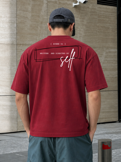 Written & Directed by Self Oversized Boxy-Fit T-Shirt for Men