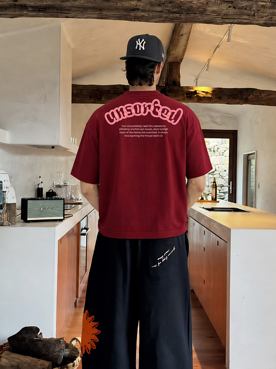VAIREN "Mind Decoded" Oversized T-Shirt – Crimson Red