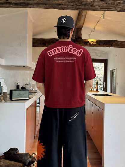 VAIREN "Mind Decoded" Oversized T-Shirt – Crimson Red
