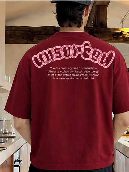 VAIREN "Mind Decoded" Oversized T-Shirt – Crimson Red