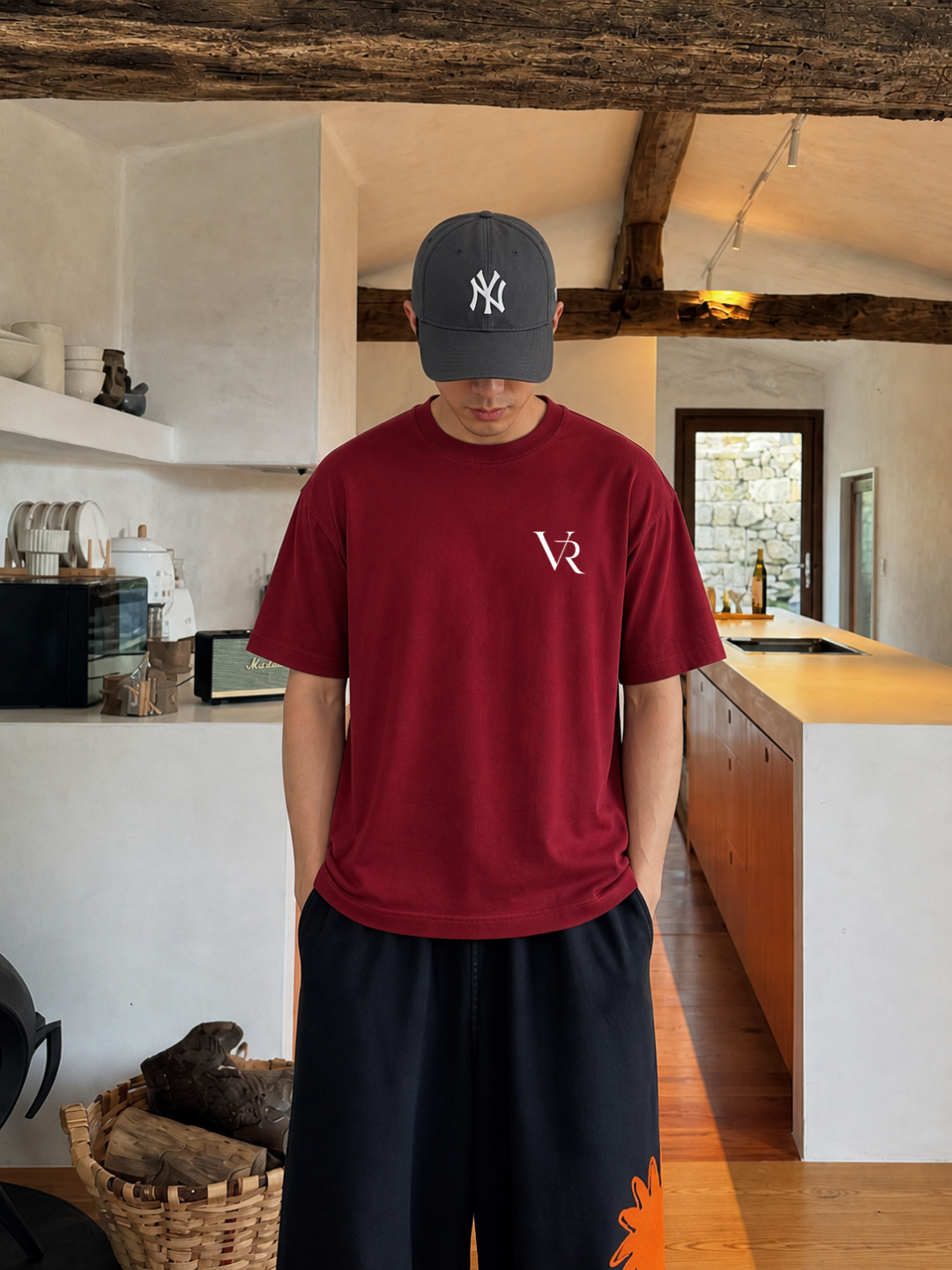 VAIREN "Mind Decoded" Oversized T-Shirt – Crimson Red