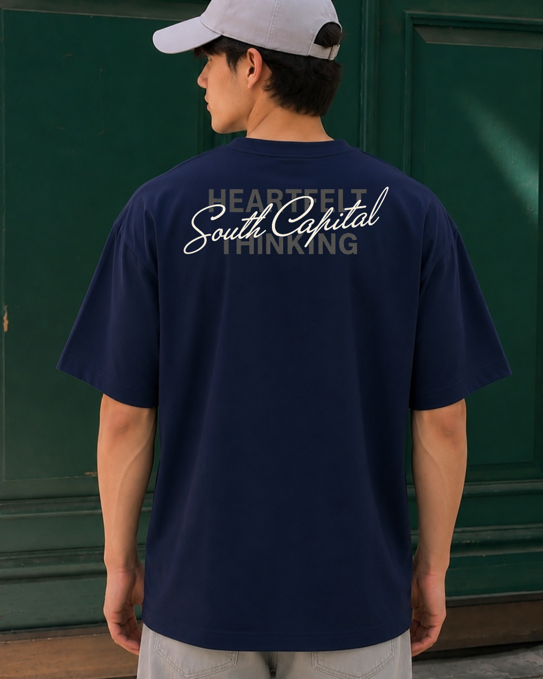 VAIREN VR Monogram Oversized T-Shirt – Midnight Navy