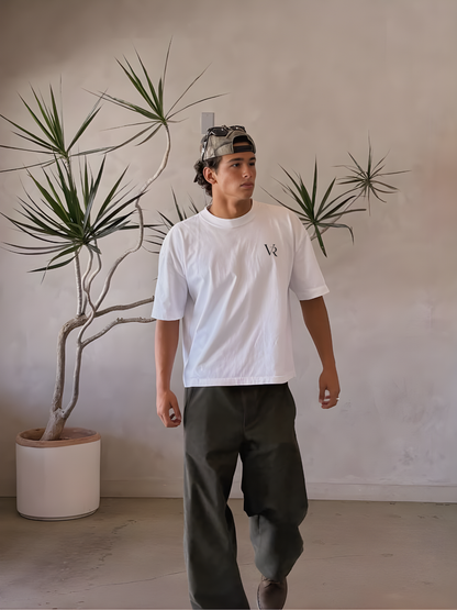 VAIREN "I Can't Flirt" Oversized T-Shirt – White