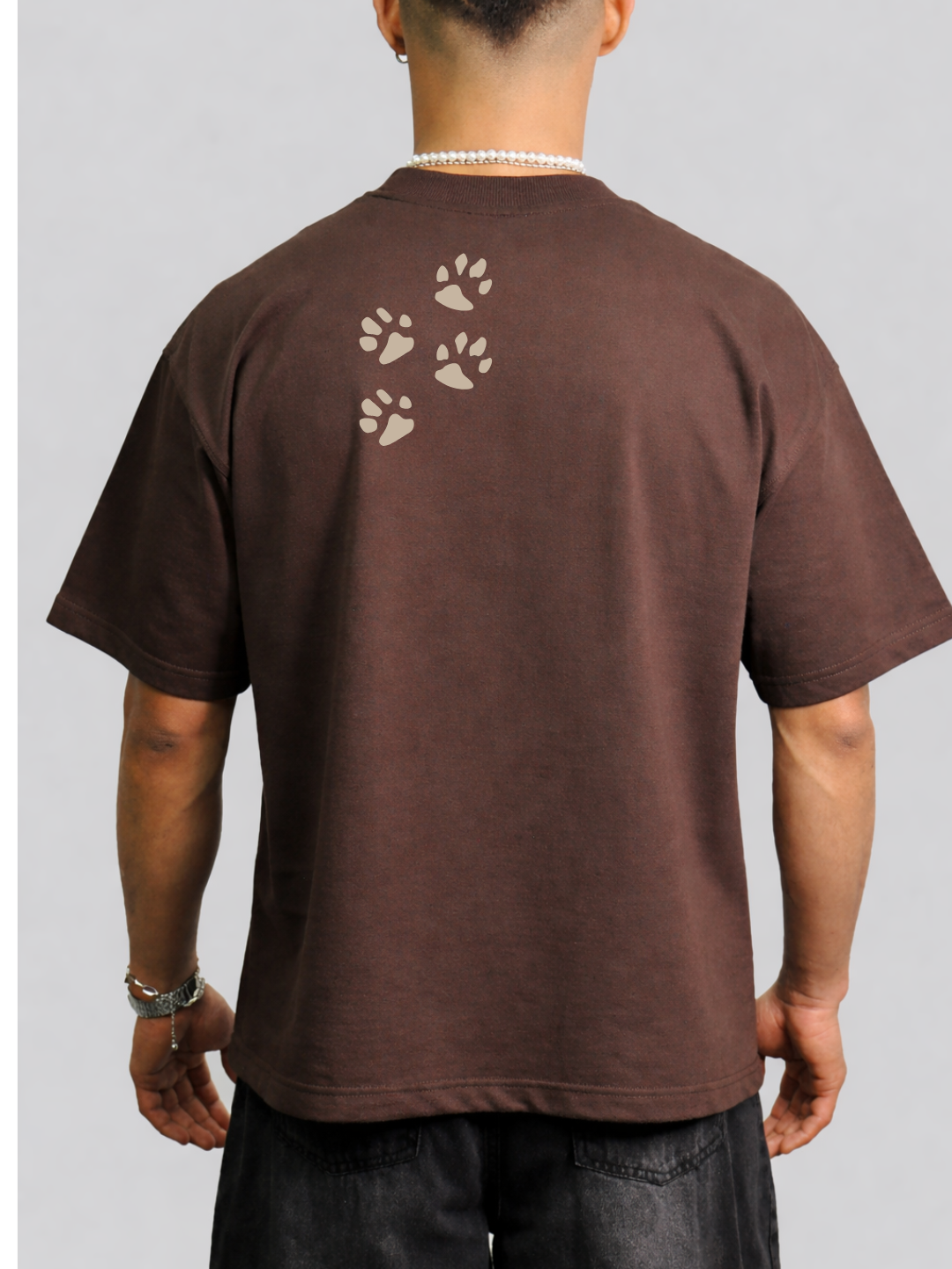 Meowtakeover - Boxy-Fit Brown T-Shirt