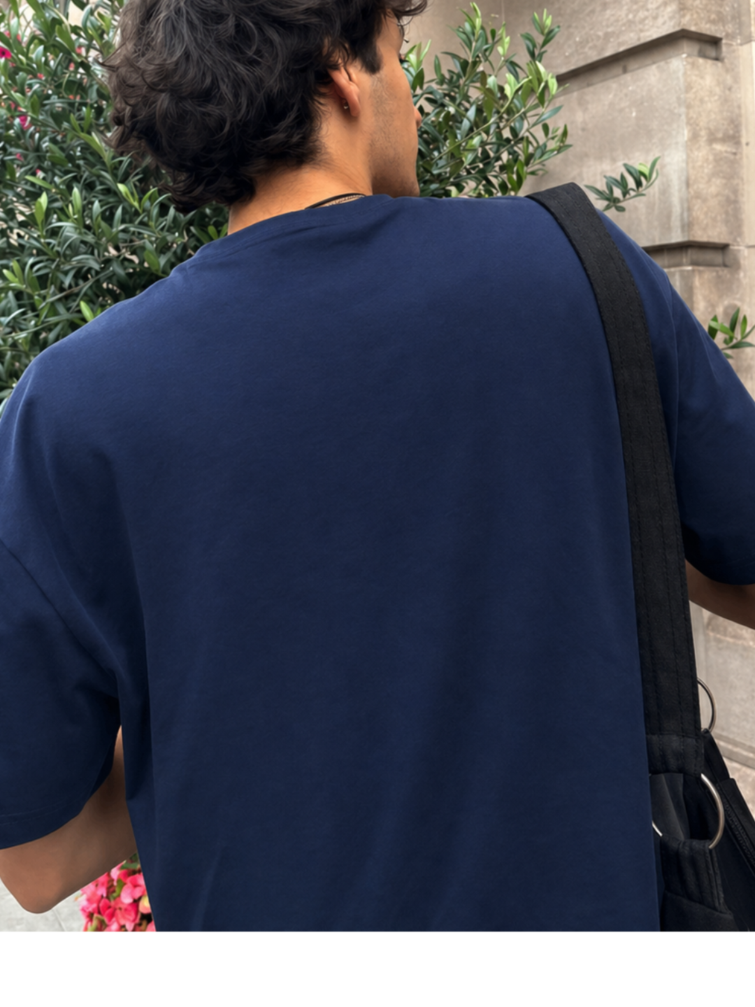 Graceful Love Yourself Oversized Boxy-Fit T-Shirt for Men – Navy Blue