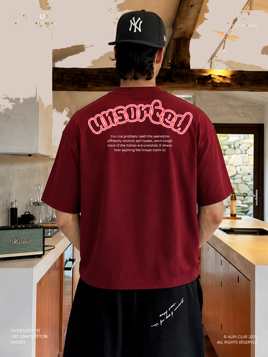 VAIREN "Mind Decoded" Oversized T-Shirt – Crimson Red