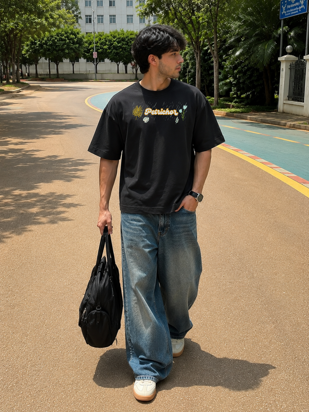 VAIREN "Petrichor" Oversized T-Shirt – Black